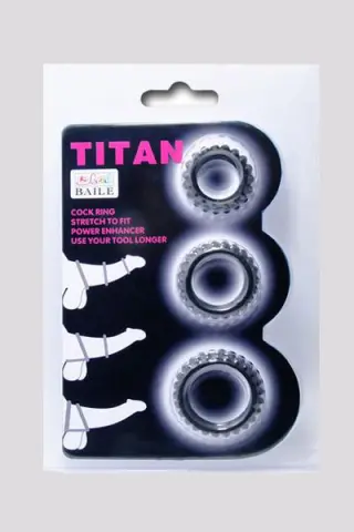 Imagen Set 3 anillos Titan silicona     