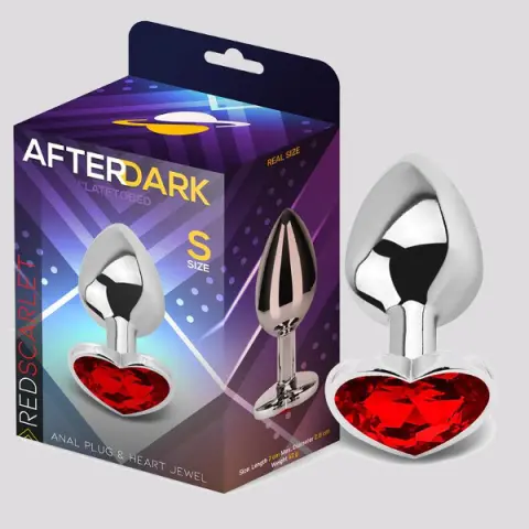 Imagen Plug joya corazn rojo aluminio S  Afterdark 