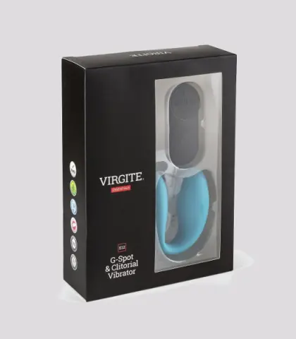 Imagen Vibrador para parejas Virgite azul recargable y control remoto 2
