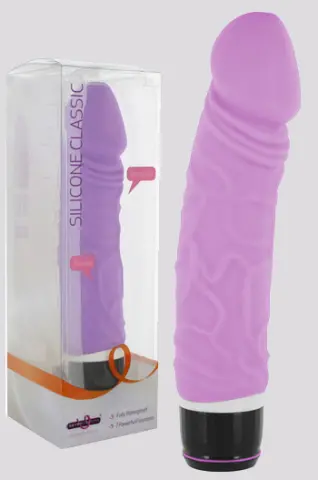 Imagen Pene vibrador silicona lila 7 ritmos grueso 2