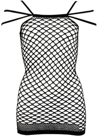 Imagen Vestido rejilla gruesa negro  2