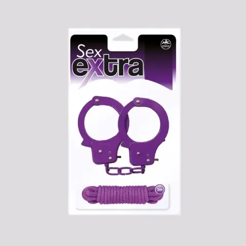 Imagen Set esposas y cuerda lila Sex extra