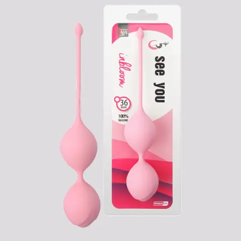Imagen Bolas chinas silicona rosa 36 mm See you