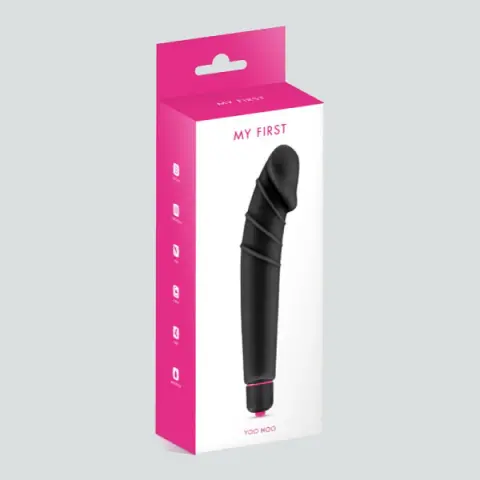 Imagen Vibrador silicona My first Yoo hoo negro 2