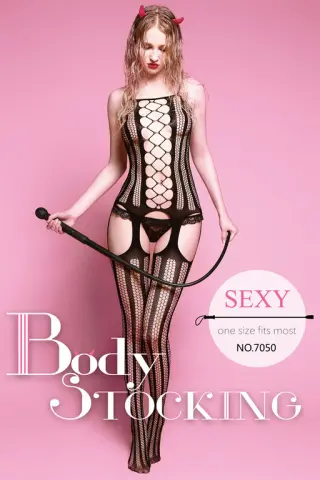 Imagen Bodystocking  calado central y liguero  Rimes 7050