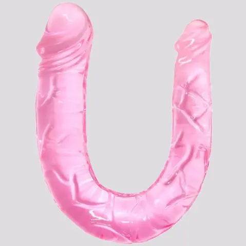 Imagen Pene doble gelatina rosa