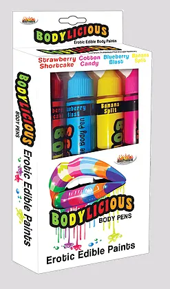 Imagen Set 4 rotuladores de pintura corporal comestible 