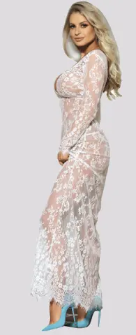 Imagen Vestido blanco transparente S/M Subblime 2