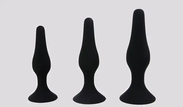 Imagen Set 3 plug silicona negro Intimen