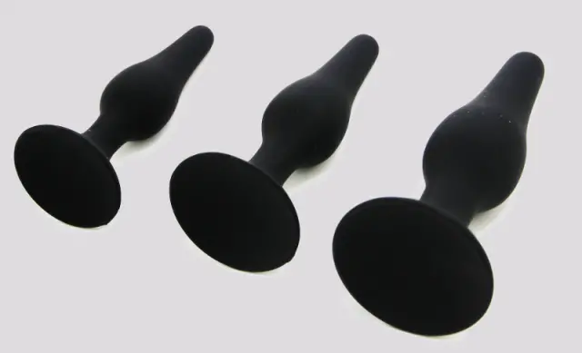 Imagen Set 3 plug silicona negro Intimen 2