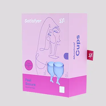 Imagen Set 2 copas menstruales Feel confident Satisfyer azul 2
