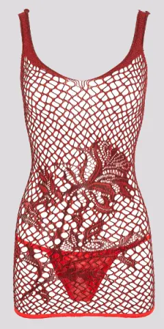 Imagen Vestido red flor rojo y tanga S/L 4