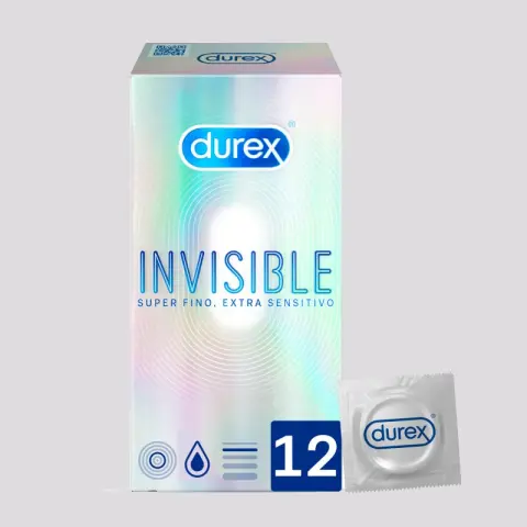Imagen Preservativos Durex Invisible extra finos 12 unid.