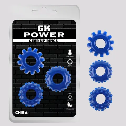 Imagen Set 3 anillos  GW POWER Chisa azul