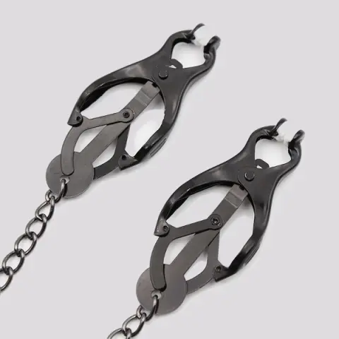 Imagen Pinzas japonesas negras con cadena 2