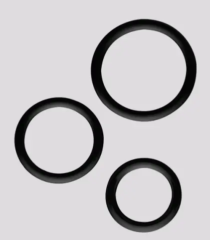 Imagen Set 3 anillos silicona negra Dream toys