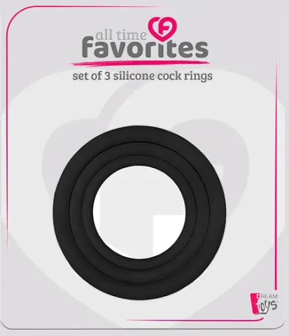 Imagen Set 3 anillos silicona negra Dream toys 2