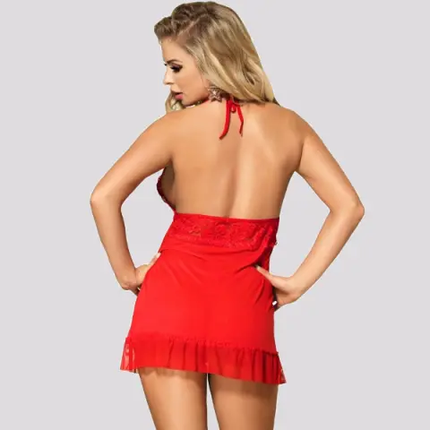 Imagen Babydoll y tanga rojo Subblime S/M 2