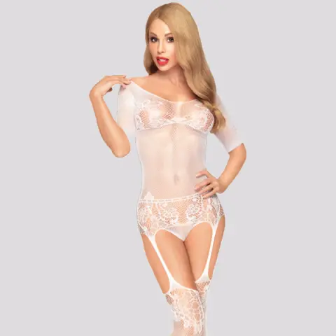 Imagen Bodystocking Penthouse blanco Sugar drop XL