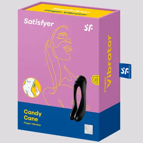 Imagen Vibrador dedo Candy Cane Satisfyer negro