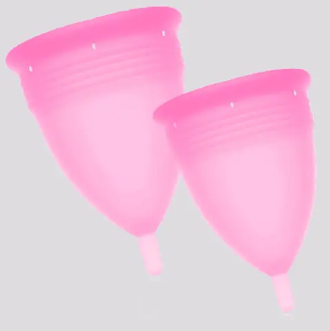 Imagen Set 2 copas menstruales Stercup S y L rosa