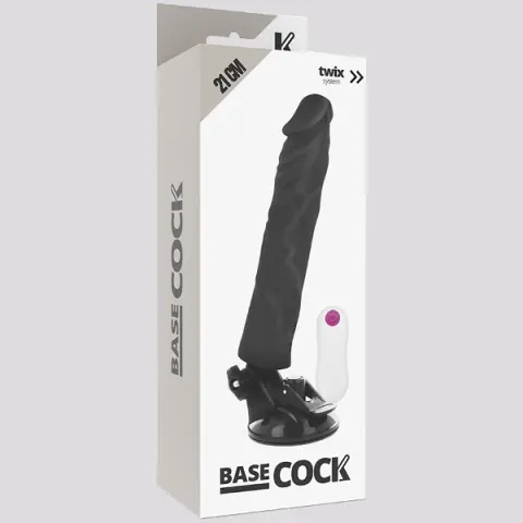 Imagen Pene realstico vibrador negro ventosa twix control remoto 2
