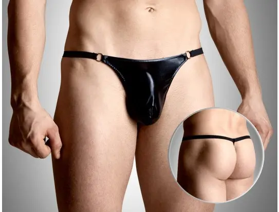 Imagen Tanga hombre negro wet lock Softline