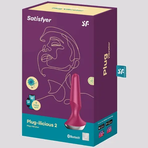Imagen Plug vibrador Satisfyer Ilicious 2 Berry + App