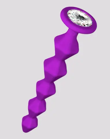 Imagen Bolas anales silicona lila con joya Lola
