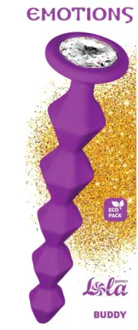 Imagen Bolas anales silicona lila con joya Lola 2