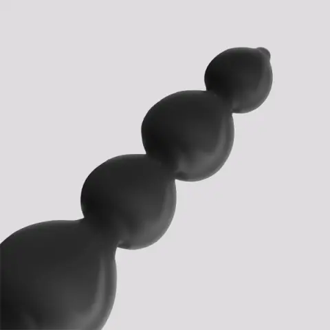 Imagen Tira de bolas anales de silicona negra Tardenoche 3