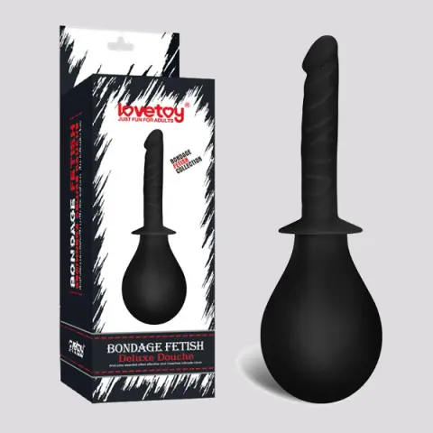 Imagen Ducha anal negra forma de pene Lovetoy