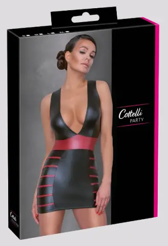 Imagen Vestido Cotelly Party negro/rojo S 4