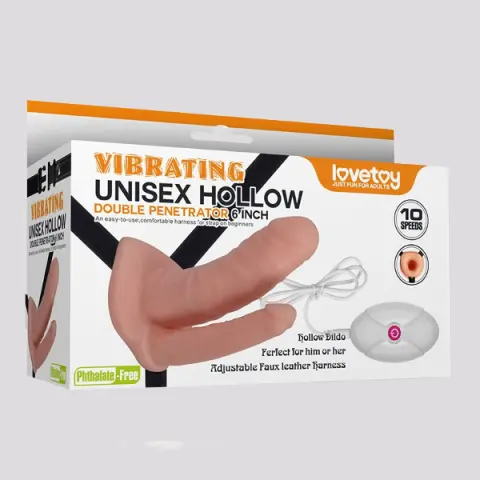 Imagen Arns pene hueco vibrador natural doble penetracin Lovetoy fino 3