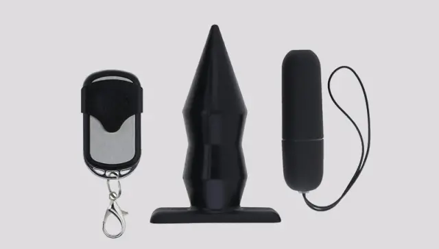Imagen Plug silicona vibrador Moove negro control remoto