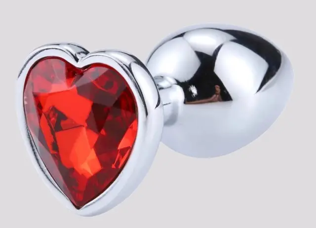 Imagen Plug joya corazn rojo aluminio M  Afterdark  2