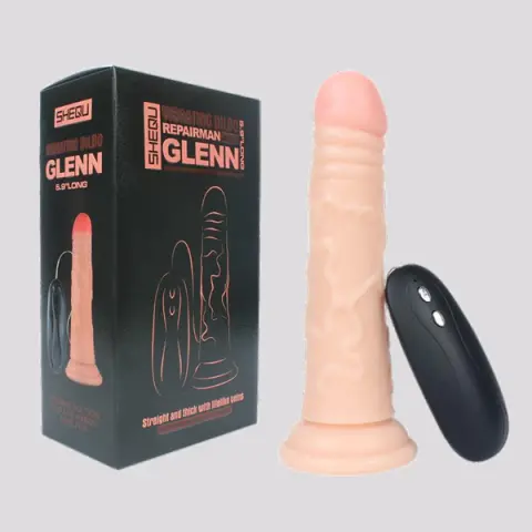 Imagen Pene realistico Glenn vibrador 6,6" control con cable 3