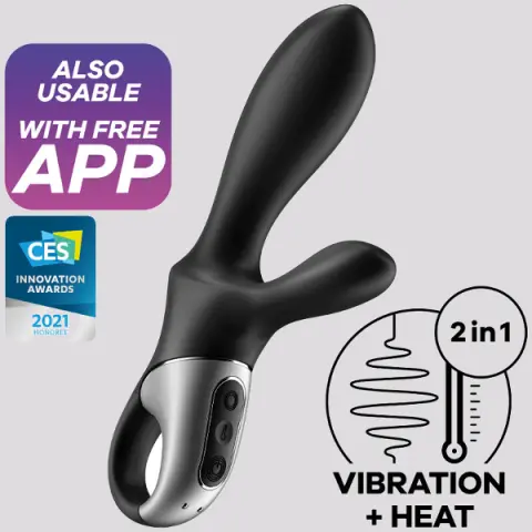 Imagen Vibrador Satisfyer calor climax y vibrador anal con APP negro