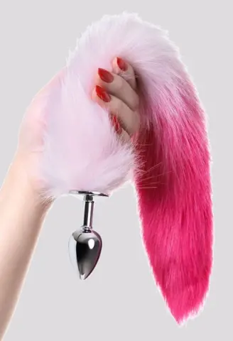 Imagen Plug metlico cola rosa-roja 2