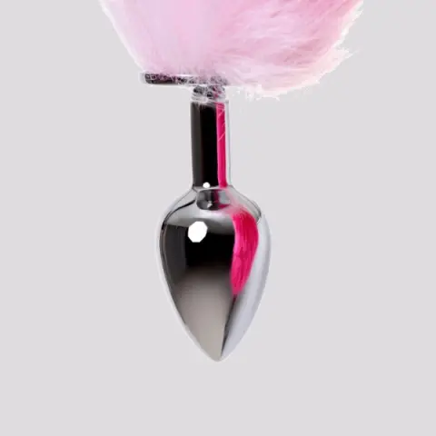 Imagen Plug metlico cola rosa-roja 4