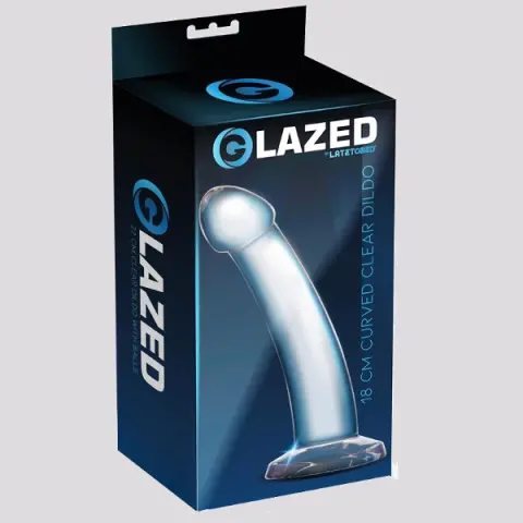 Imagen Dildo gelatina transparente 18 cm Glazed 2