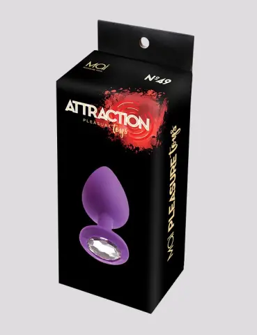Imagen Plug joya transparente silicona lila grande Mai 2