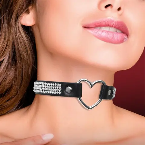 Imagen Collar brillantes bondage argolla  corazn Cinderella