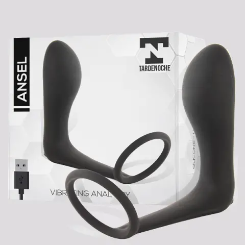 Imagen Plug vibrador con anillo negro Ansel