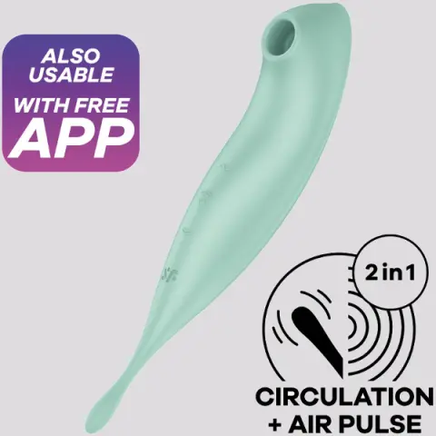 Imagen Satisfyer Twirling Pro+ turquesa