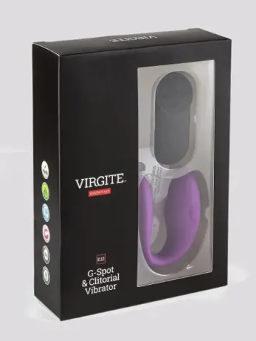 Imagen Vibrador para parejas Virgite lila recargable y control remoto 2