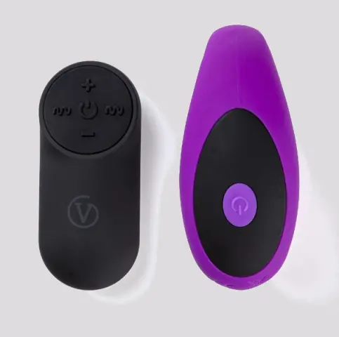 Imagen Vibrador para parejas Virgite lila recargable y control remoto 3
