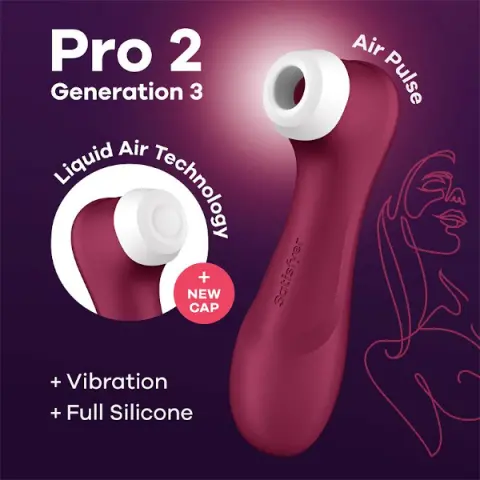 Imagen Nuevo Satisfyer pro 2 vibration generacin 3 granate