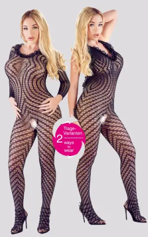 Imagen Catsuit abierto escote volantes S/L