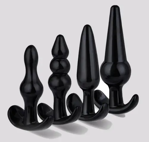 Imagen Set 4 plugs silicona  negros ancla Afterdark